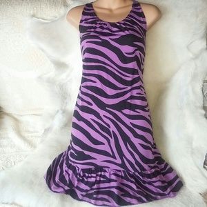 NOBO animal print dress with peplum skirt